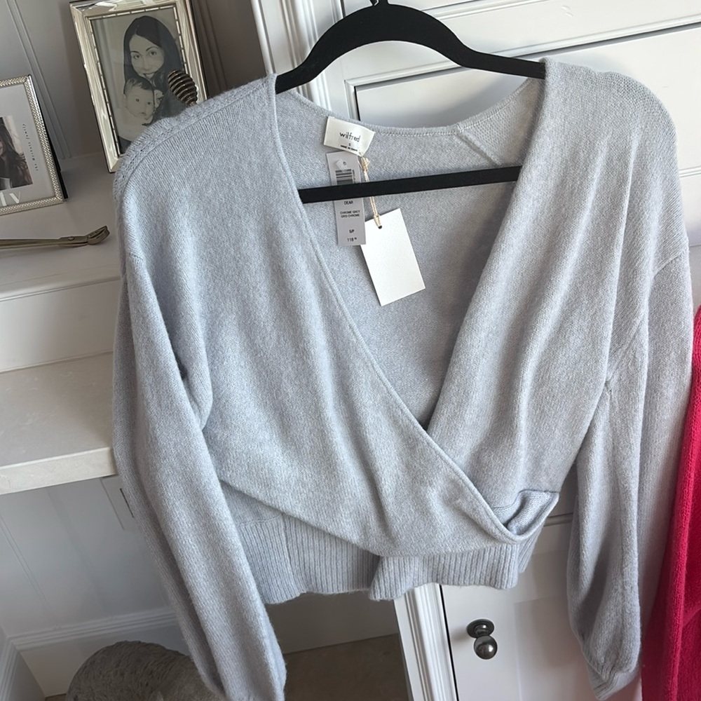 Adorable blue Wilfred sweater